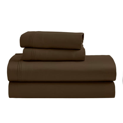 Egyptian Cotton 1500 Thread Count Eco Friendly Solid Sheet Set - Mocha