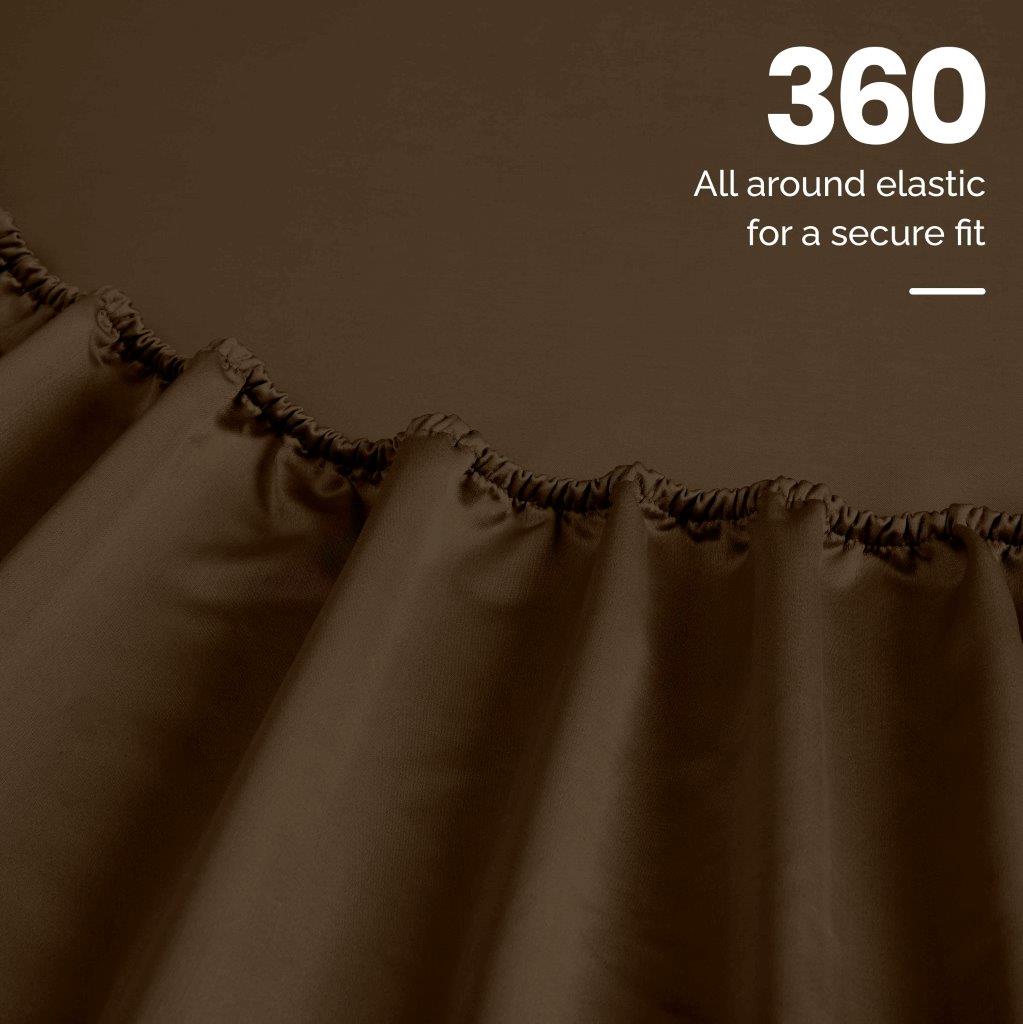 Egyptian Cotton 1500 Thread Count Eco Friendly Solid Sheet Set - Mocha