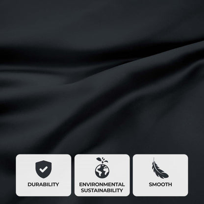 Modal From Beechwood 300 Thread Count Solid Deep Pocket Bed Sheet Set - Black