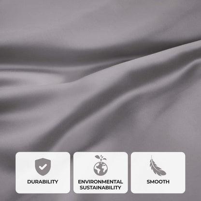 Modal From Beechwood 300 Thread Count Solid Deep Pocket Bed Sheet Set - Grey