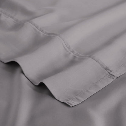 Modal From Beechwood 300 Thread Count Solid Deep Pocket Bed Sheet Set - Grey