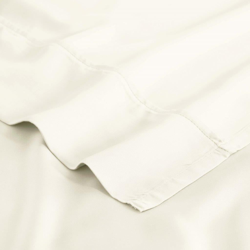 Modal From Beechwood 300 Thread Count Solid Deep Pocket Bed Sheet Set - Ivory
