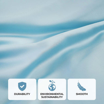 Modal From Beechwood 300 Thread Count Solid Deep Pocket Bed Sheet Set - Light Blue