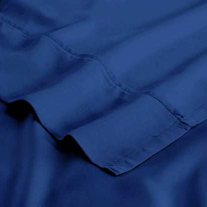 Modal From Beechwood 300 Thread Count Solid Deep Pocket Bed Sheet Set - Navy Blue