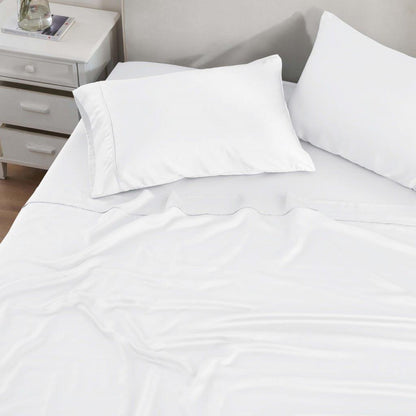 Modal From Beechwood 300 Thread Count Solid Deep Pocket Bed Sheet Set - White