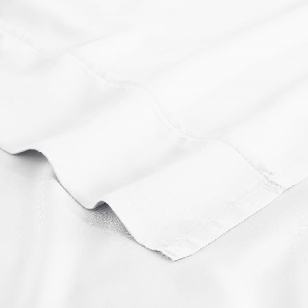 Modal From Beechwood 300 Thread Count Solid Deep Pocket Bed Sheet Set - White