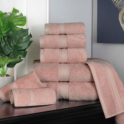 Madison Egyptian Cotton Pile Plush Heavyweight 8 Piece Towel Set