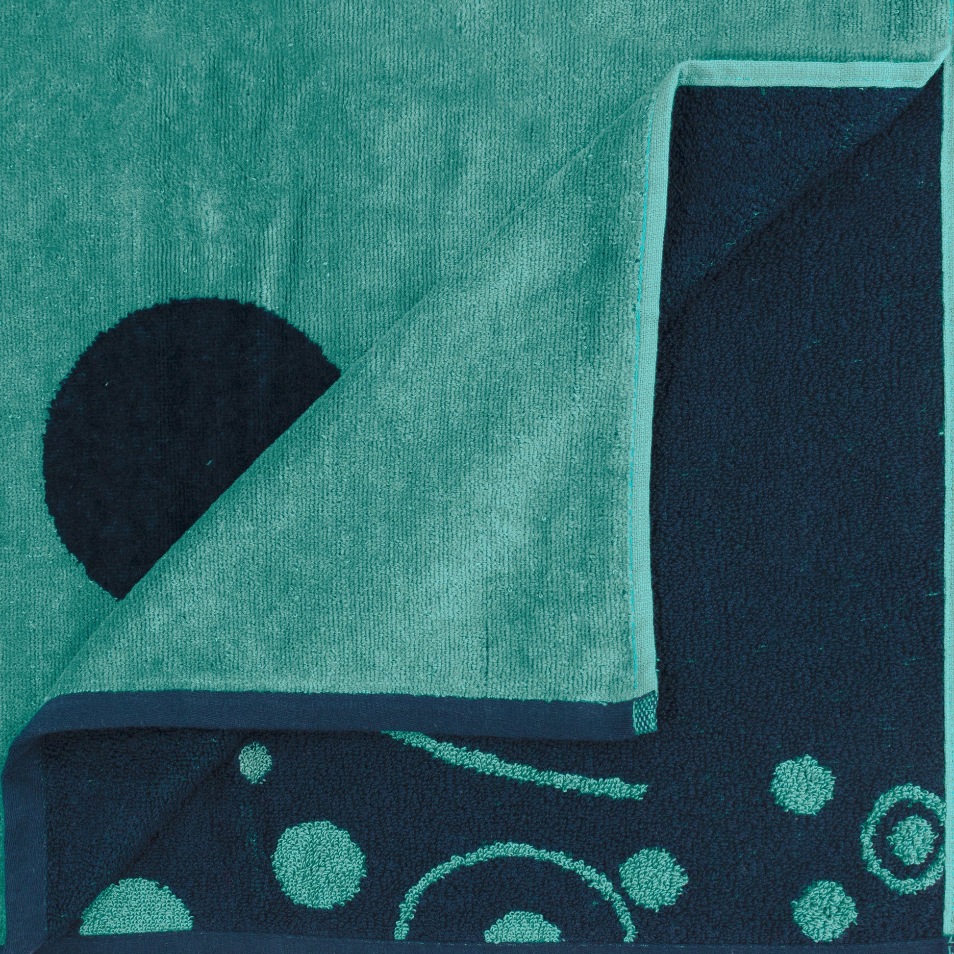 Superior Mystic Dolphin Cotton Oversized Beach Towel Set - Teal