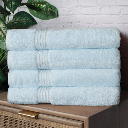 Egyptian Cotton Highly Absorbent Solid 4 Piece Bath Towel Set