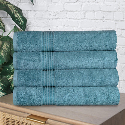 Egyptian Cotton Highly Absorbent Solid 4 Piece Bath Towel Set