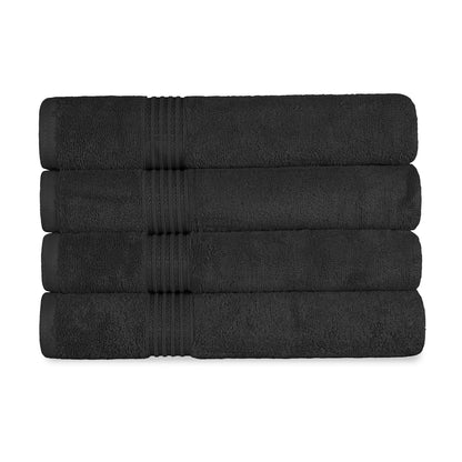 Egyptian Cotton Highly Absorbent Solid 4 Piece Bath Towel Set