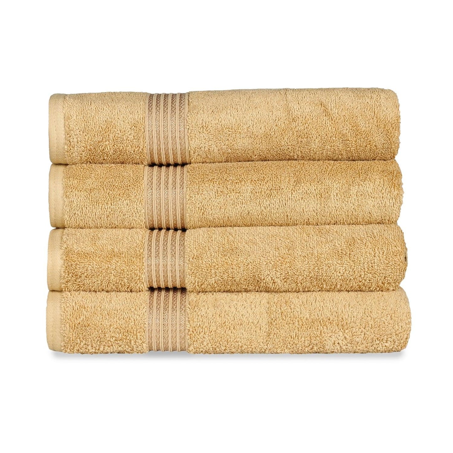 Egyptian Cotton Highly Absorbent Solid 4 Piece Bath Towel Set