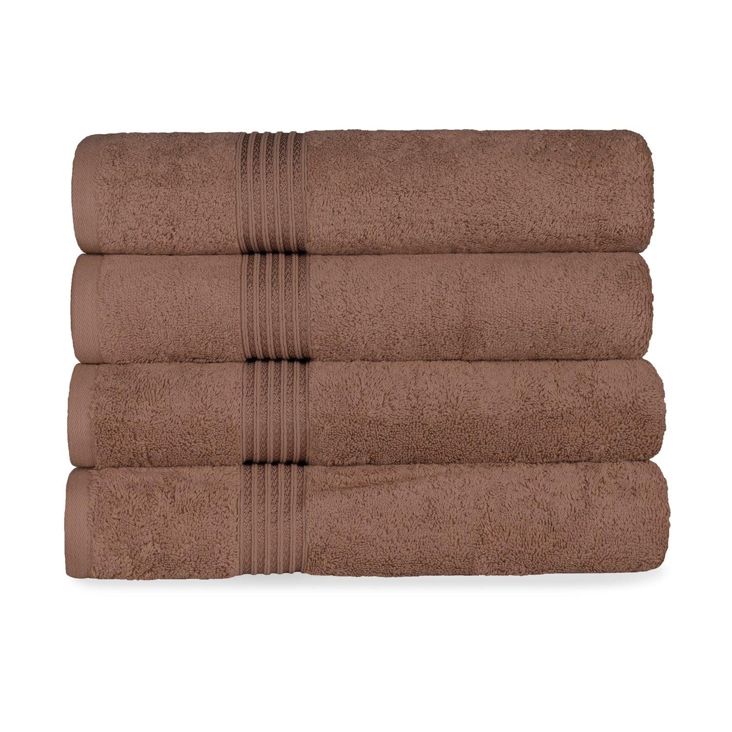 Egyptian Cotton Highly Absorbent Solid 4 Piece Bath Towel Set