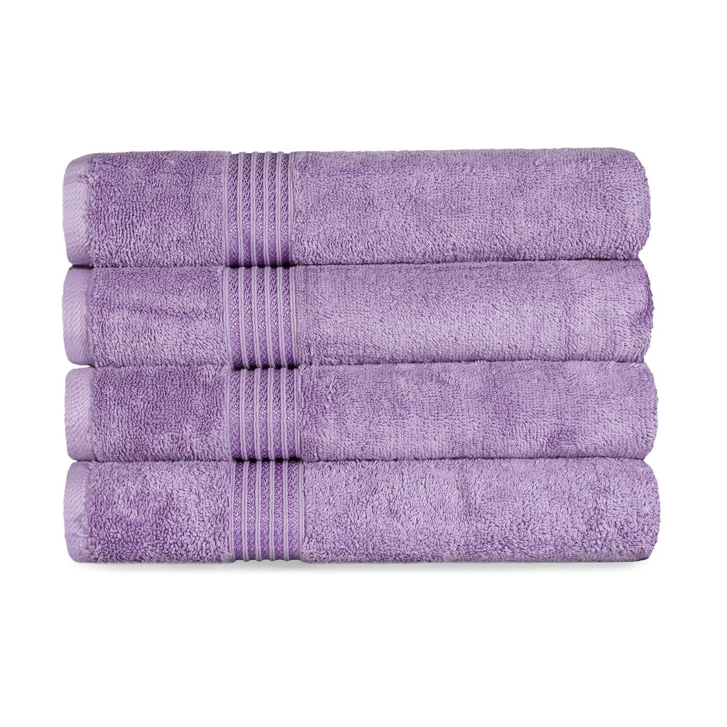 Egyptian Cotton Highly Absorbent Solid 4 Piece Bath Towel Set