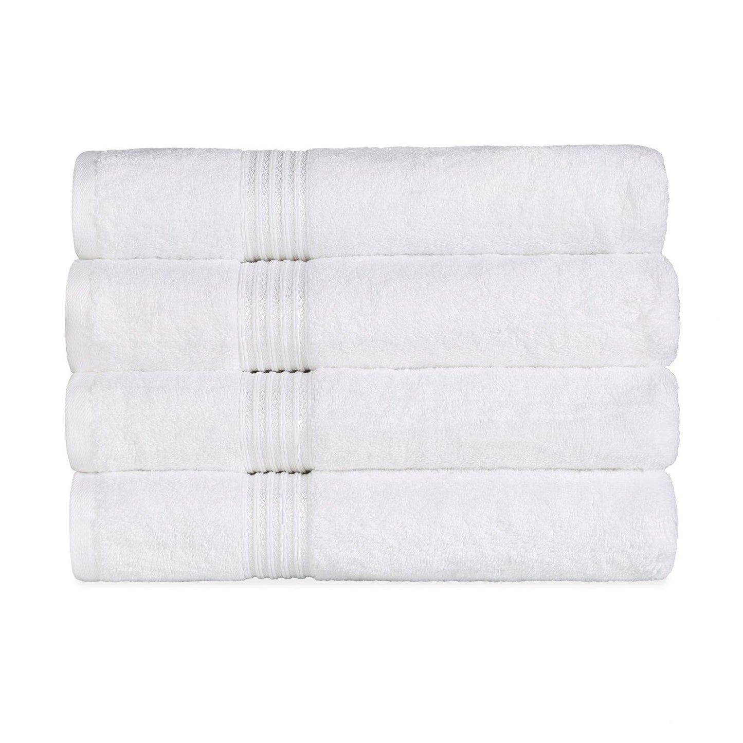 Egyptian Cotton Highly Absorbent Solid 4 Piece Bath Towel Set