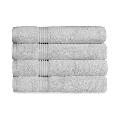 Egyptian Cotton Highly Absorbent Solid 4 Piece Bath Towel Set