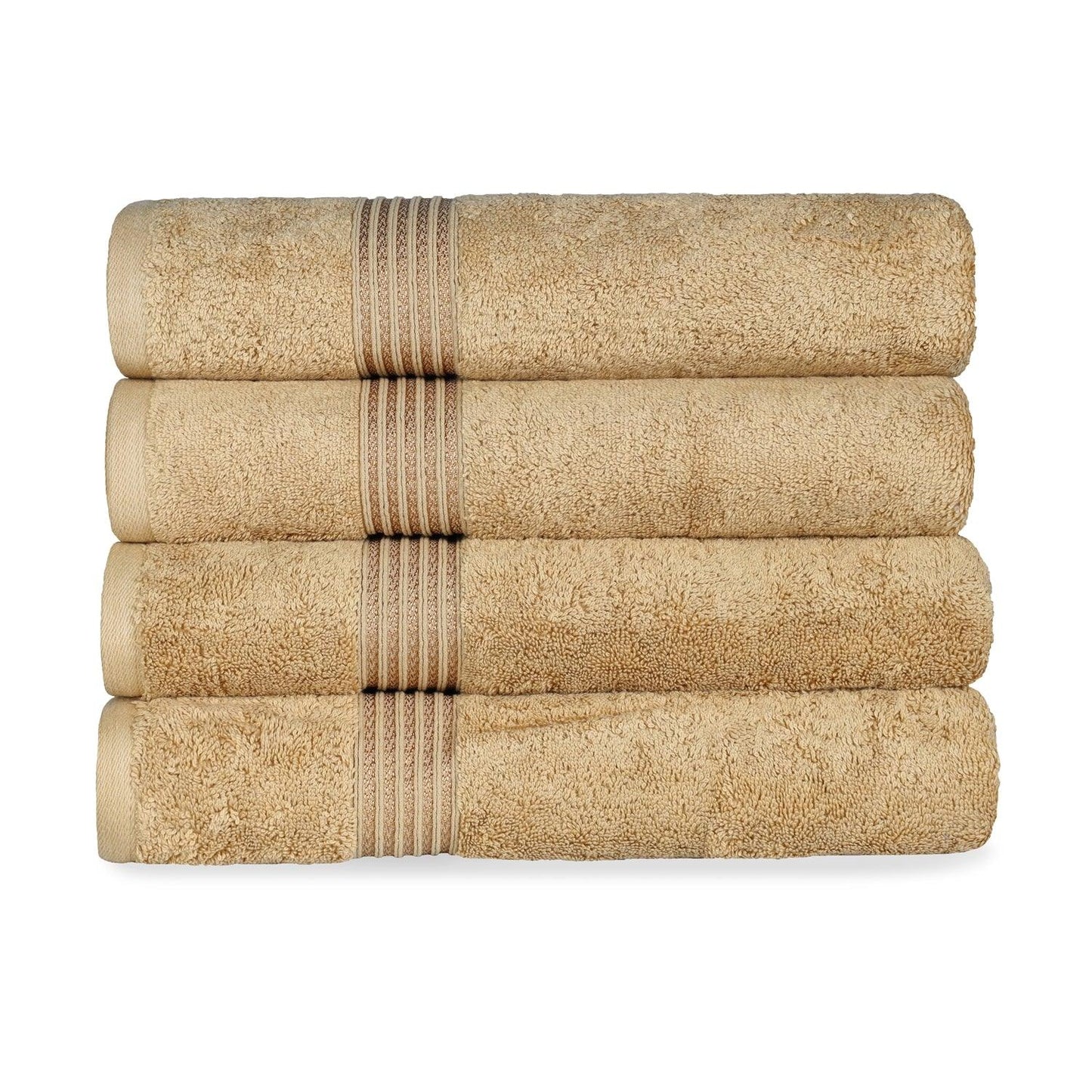 Egyptian Cotton Highly Absorbent Solid 4 Piece Bath Towel Set