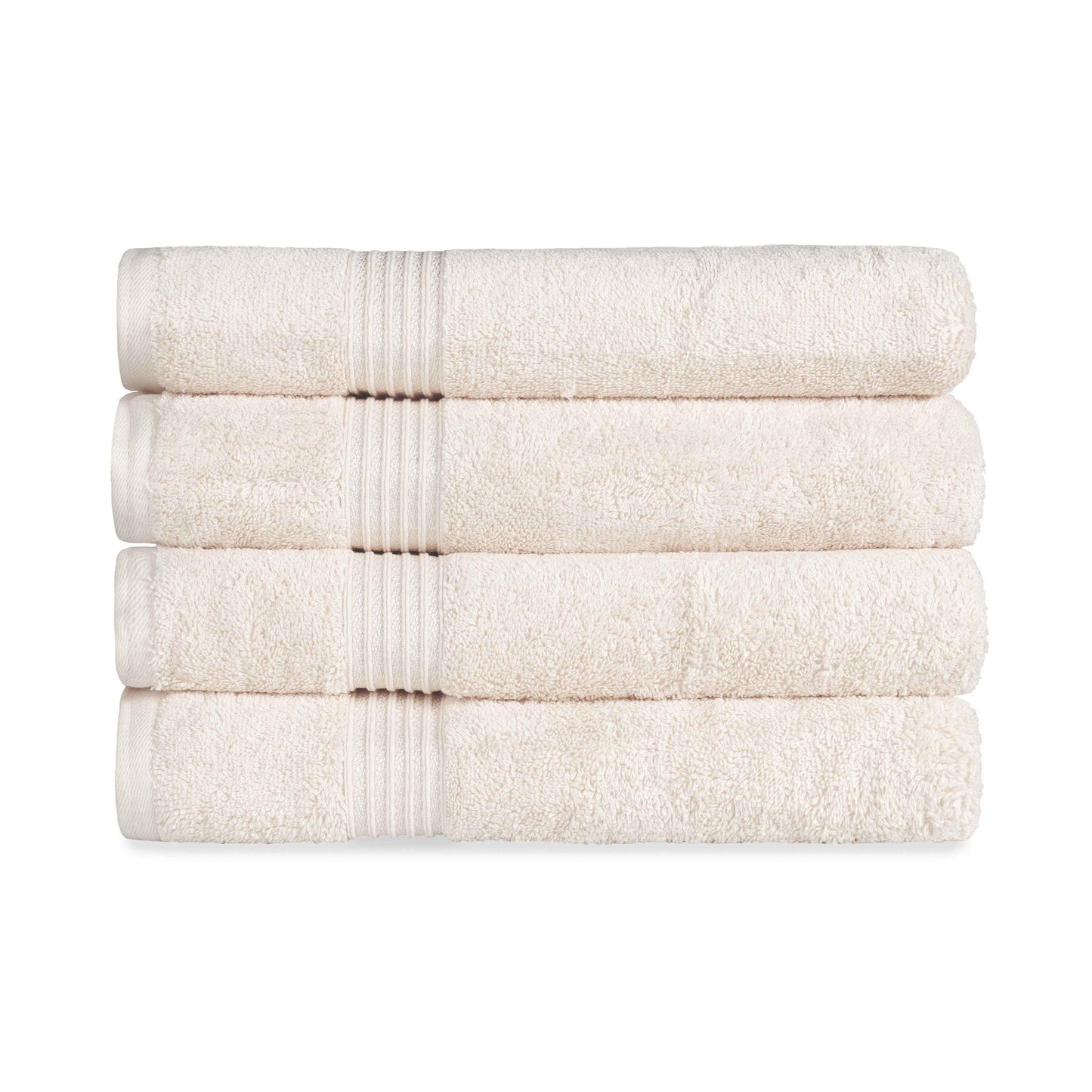 Egyptian Cotton Highly Absorbent Solid 4 Piece Bath Towel Set