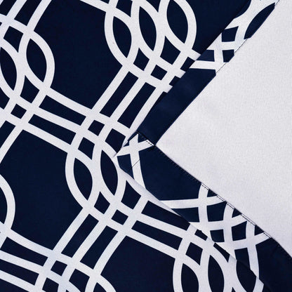 Ribbon Trellis Washable Room Darkening Blackout Curtains, Set of 2