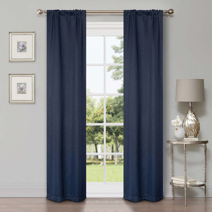 Blackout Solid Shimmer Grommet Curtain Panel Set 26 Inches