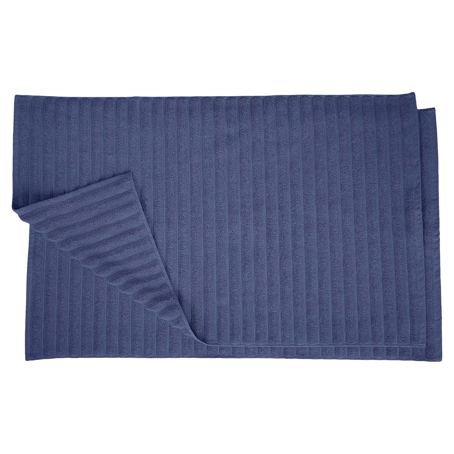 Lined 100% Cotton 1000 GSM 2-Piece Bath Mat Set - NavyBlue