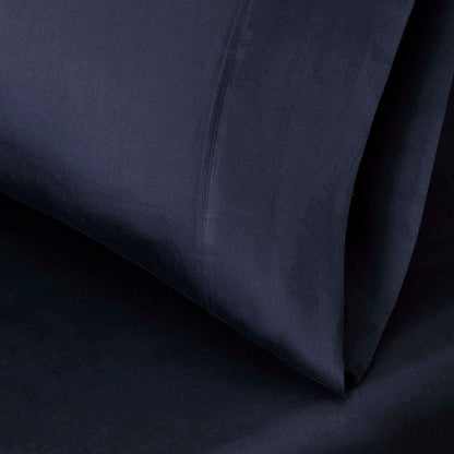 Egyptian Cotton 530 Thread Count Solid Pillowcases Set of 2 - NavyBlue
