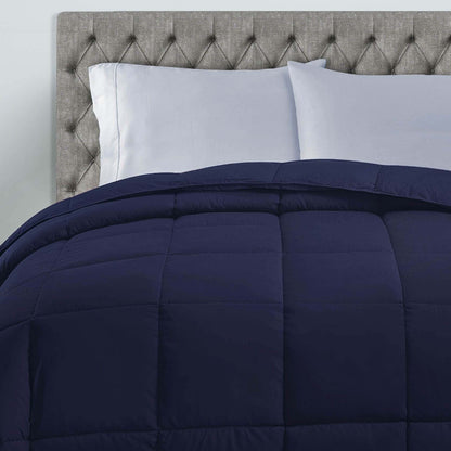 Classic All-Season Reversible Down Alternative Comforter - NavyBlue