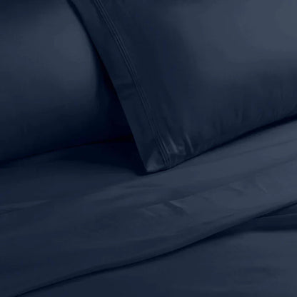 Egyptian Cotton 700 Thread Count Eco Friendly Solid Sheet Set - NavyBlue