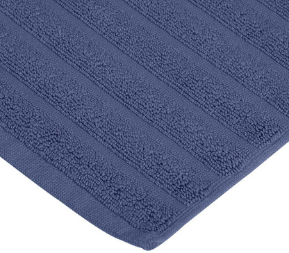 Lined 100% Cotton 1000 GSM 2-Piece Bath Mat Set - NavyBlue