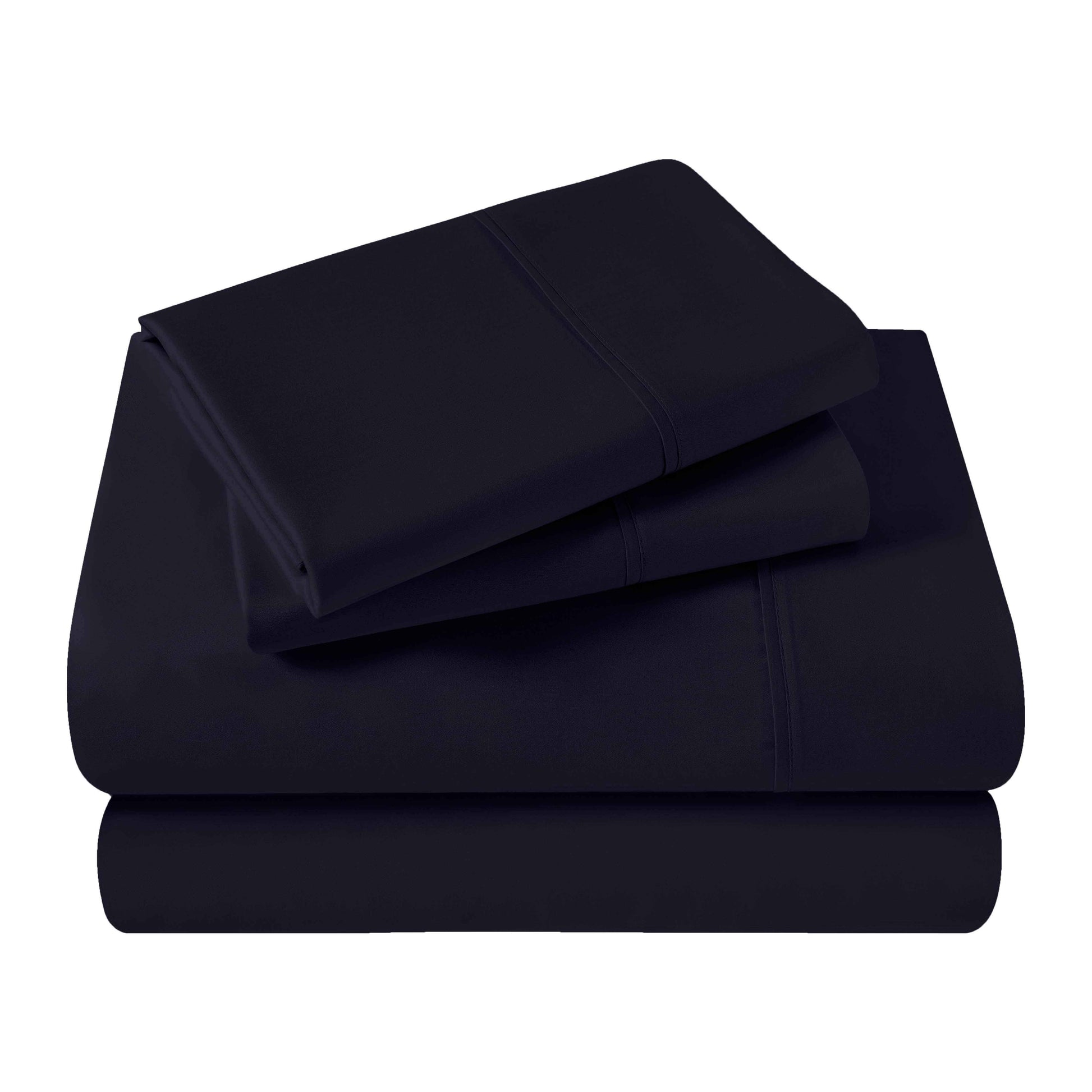 400 Thread Count Egyptian Cotton Solid Deep Pocket Sheet Set - NavyBlue