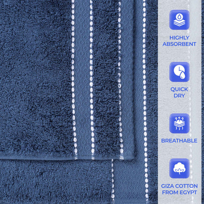Niles Egyptian Giza Cotton Plush Heavyweight Soft 12 Piece Towel Set
