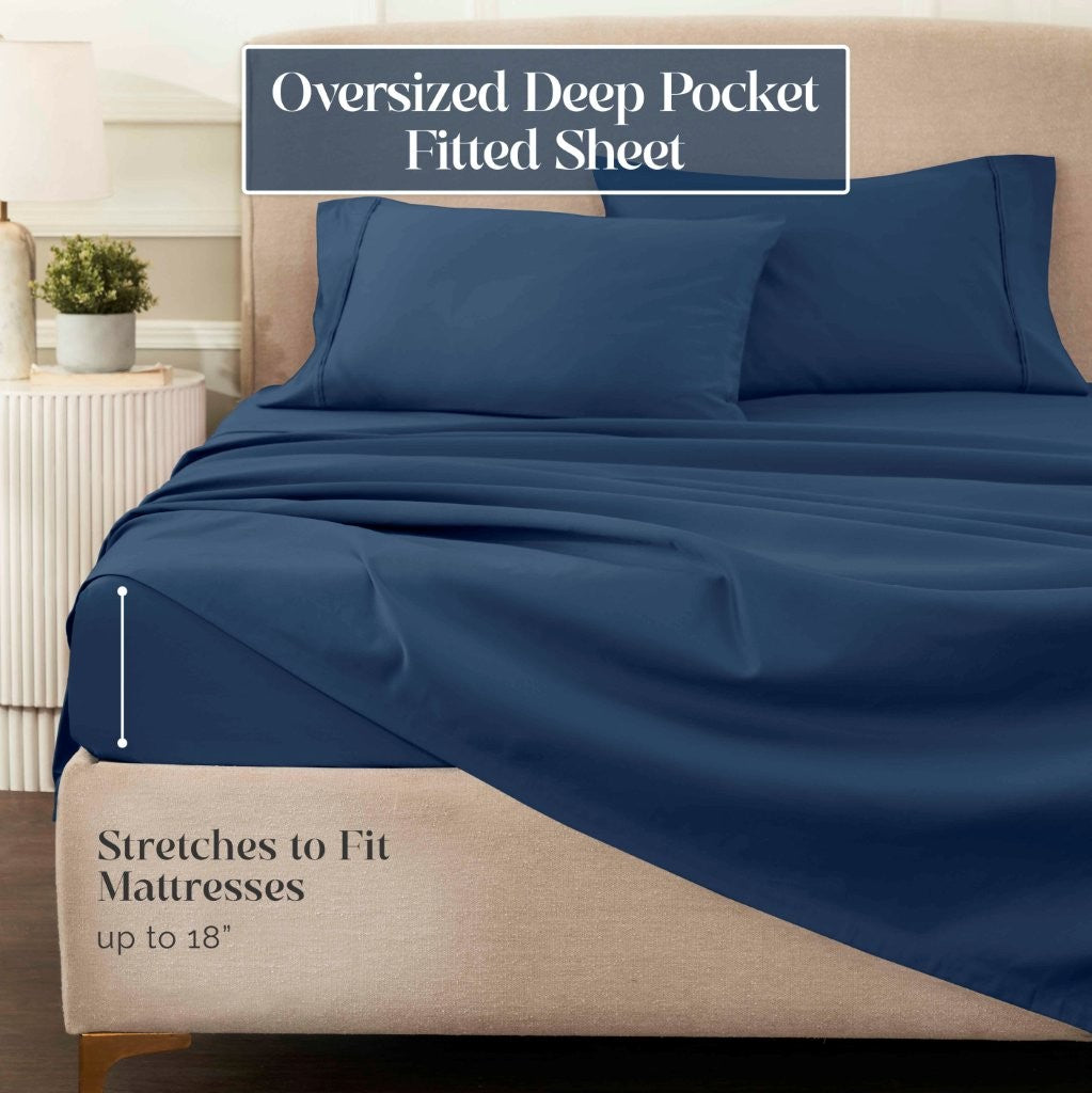 Egyptian Cotton 1200 Thread Count Eco-Friendly Solid Sheet Set
