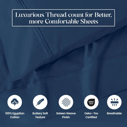Egyptian Cotton 1200 Thread Count Eco-Friendly Solid Sheet Set