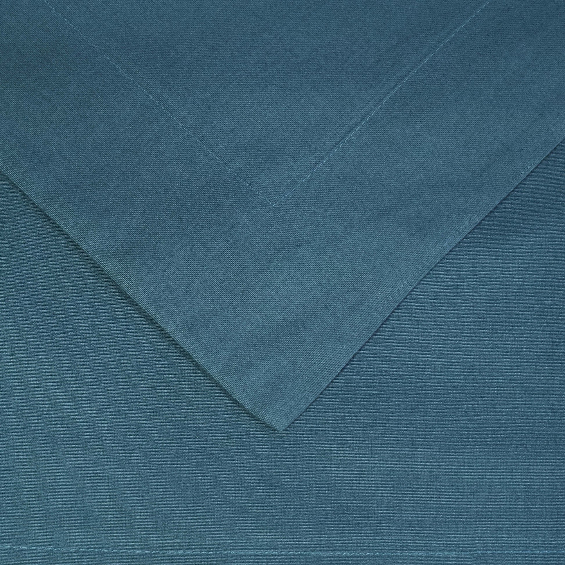 Cotton Percale Modern Traditional Duvet Cover Set - NavyBlue