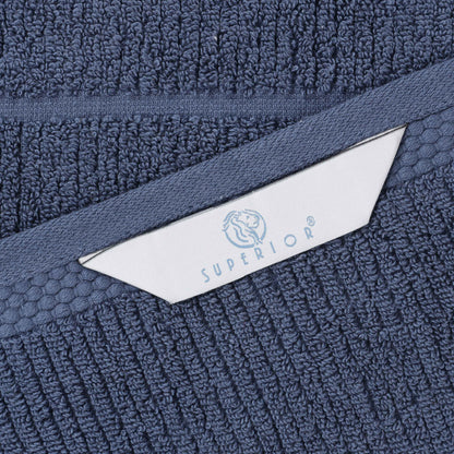 Milo Smart Twist Cotton Solid Ribbed 3 Piece Towel Set