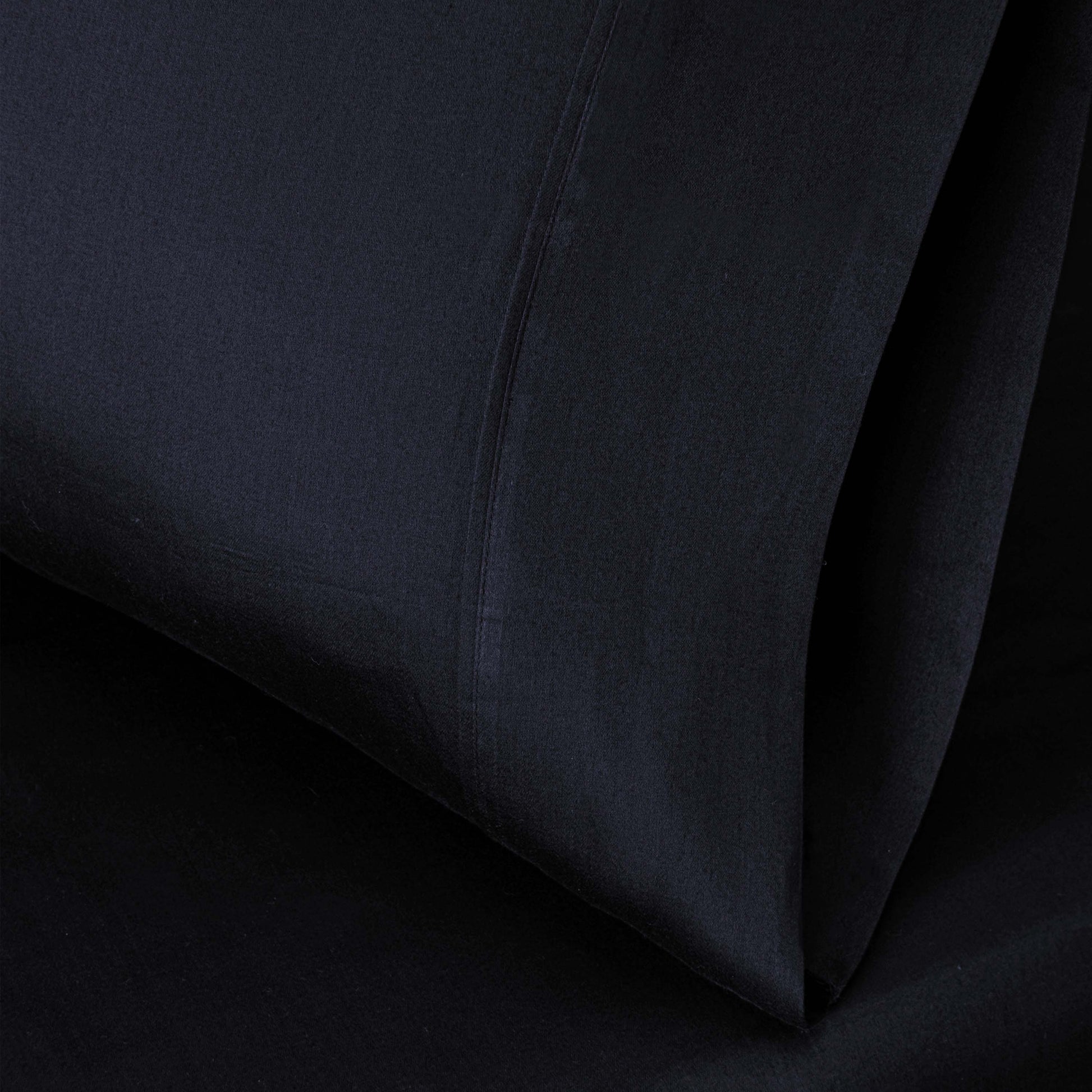 1200 Thread Count Cotton Blend 2 Piece Solid Pillowcase Set - NavyBlue