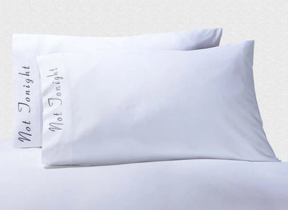 Embroidered Quotes 500 Thread Count Cotton 2 Piece Pillowcase Set - Not Everything