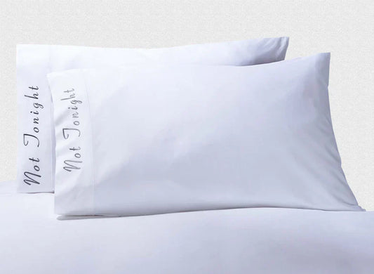 Embroidered Quotes 500 Thread Count Cotton 2 Piece Pillowcase Set - Not Everything
