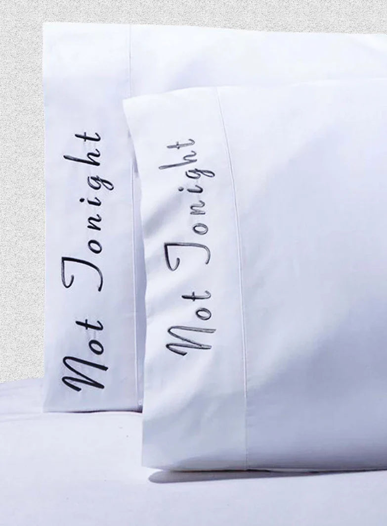 Embroidered Quotes 500 Thread Count Cotton 2 Piece Pillowcase Set - Not Everything