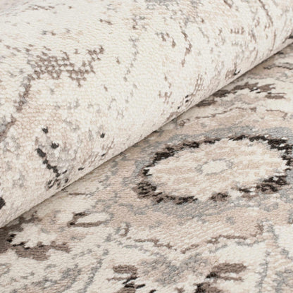  Superior Nysa Oriental Floral and Vines Indoor Farmhouse Area Rug -  Slate