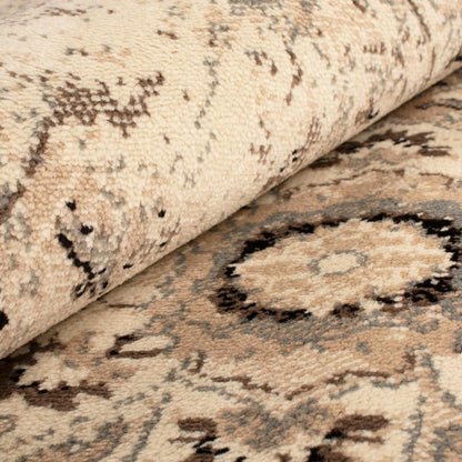  Superior Nysa Oriental Floral and Vines Indoor Farmhouse Area Rug -  Camel