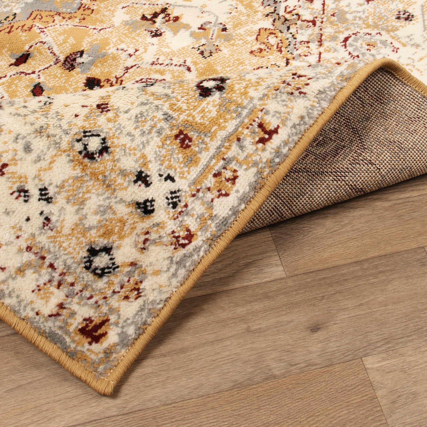  Superior Nysa Oriental Floral and Vines Indoor Farmhouse Area Rug -  Cream