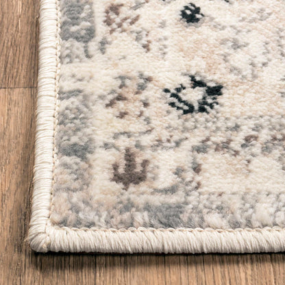  Superior Nysa Oriental Floral and Vines Indoor Farmhouse Area Rug -  Slate
