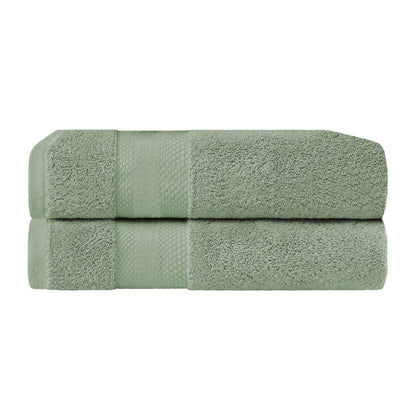 Superior Premium Turkish-Cotton Assorted Towel Set - Olive Green
