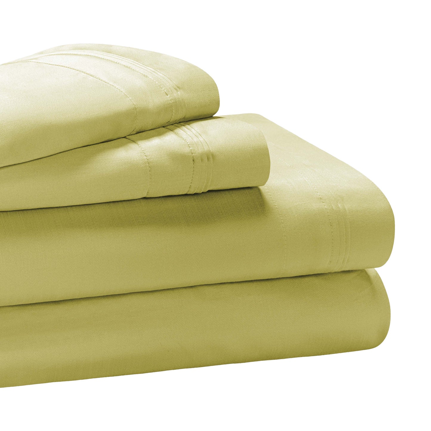  Egyptian Cotton 650 Thread Count Eco-Friendly Solid Sheet Set - OliveGreen