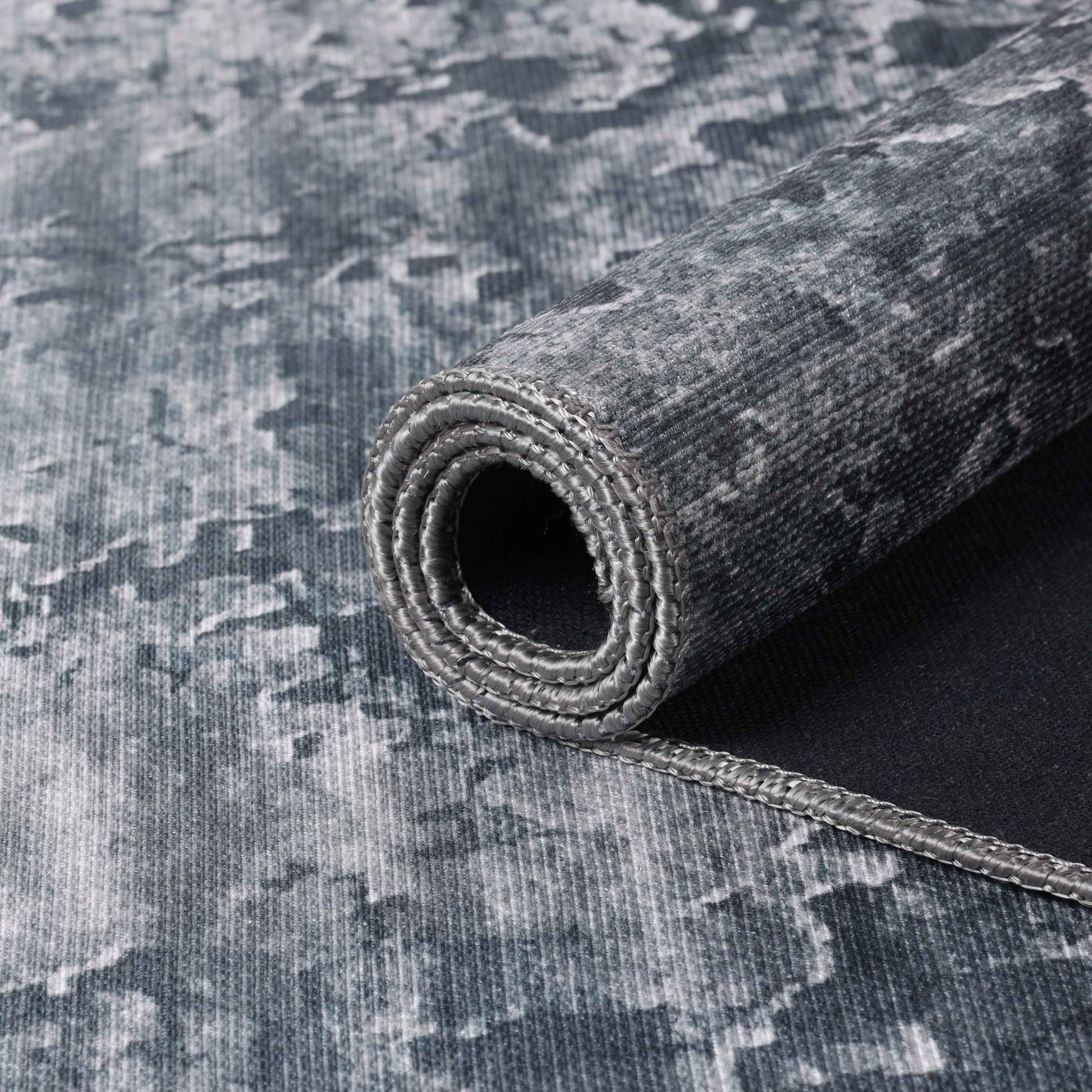 Modern Abstract Power-Loomed Indoor Area Rug - CoolGray