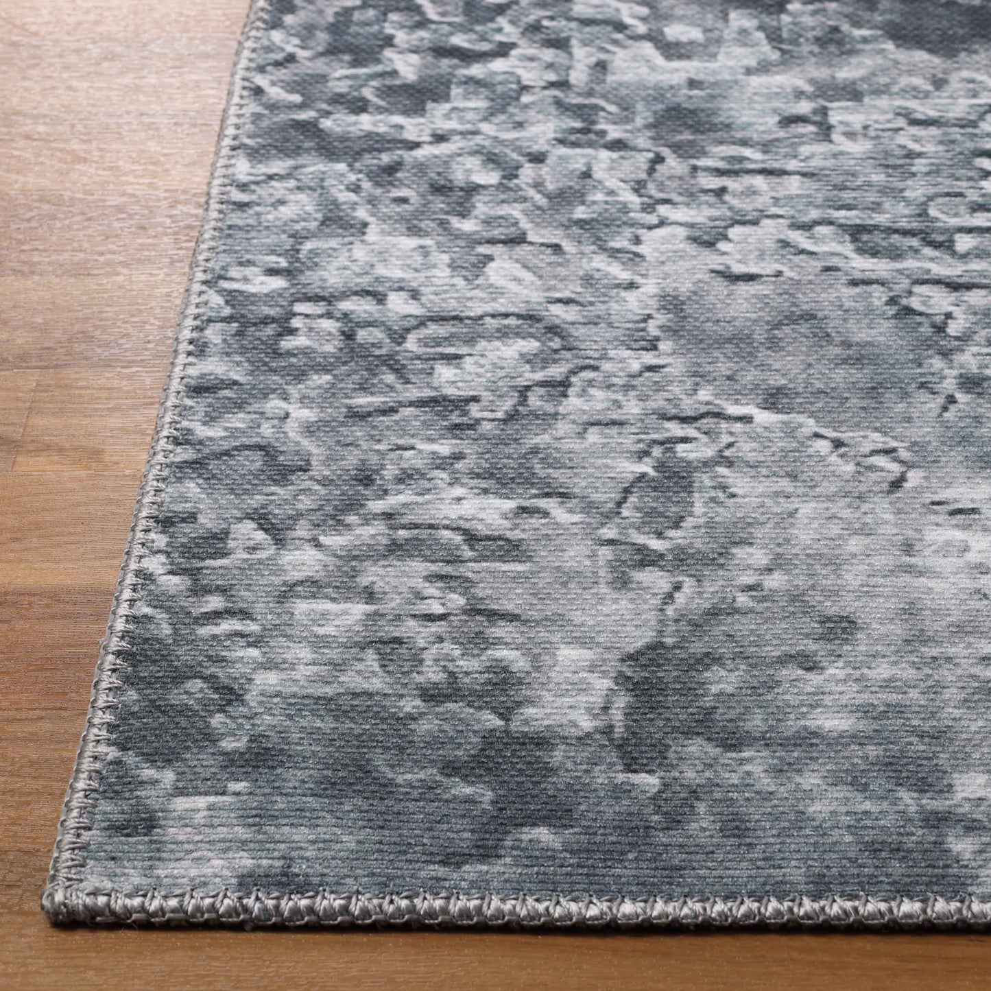 Modern Abstract Power-Loomed Indoor Area Rug - CoolGray