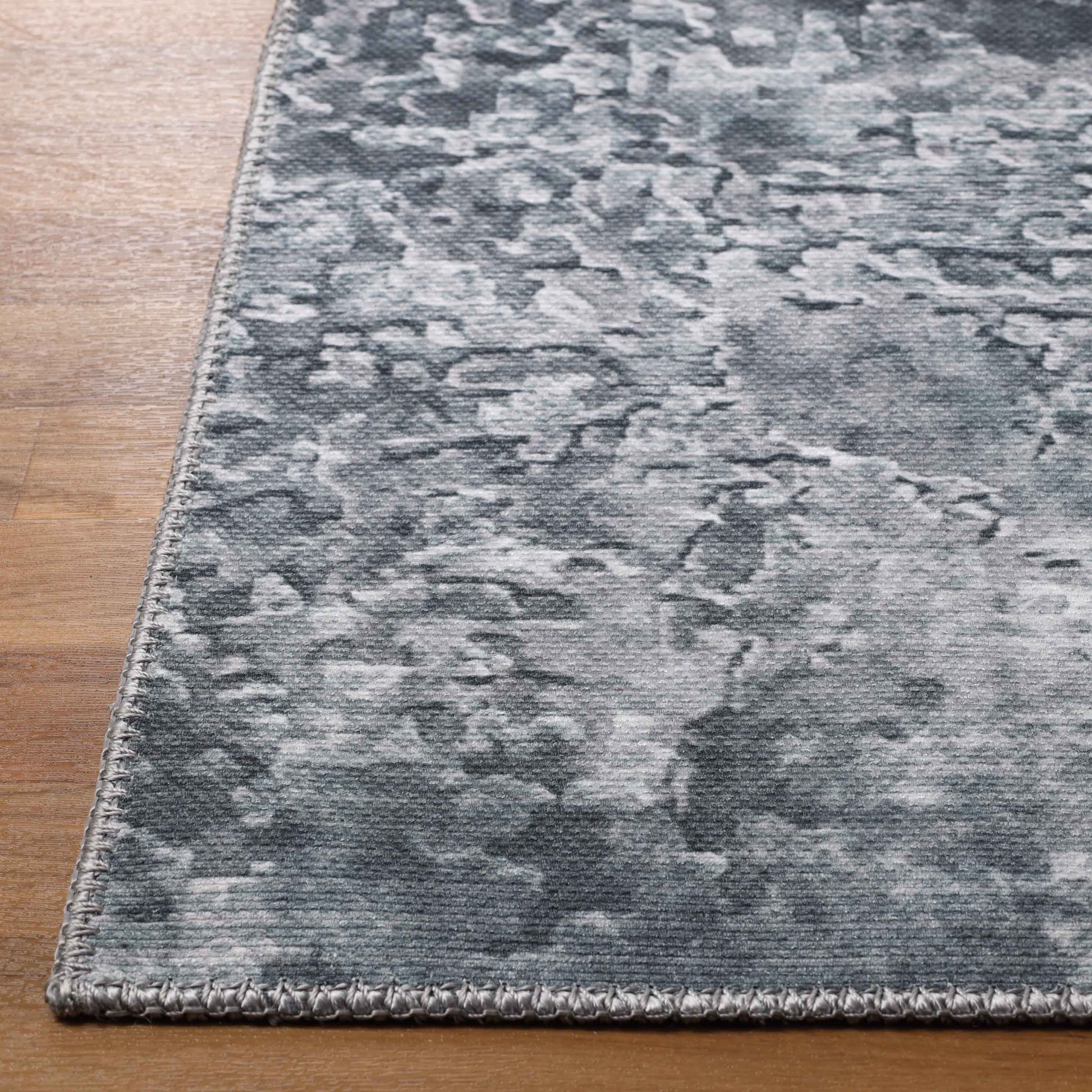 Modern Abstract Power-Loomed Indoor Area Rug - CoolGray