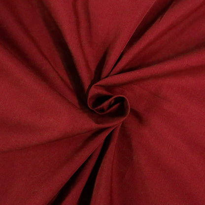 Solid Cotton Percale 2-Piece Pillowcase Set - Burgundy