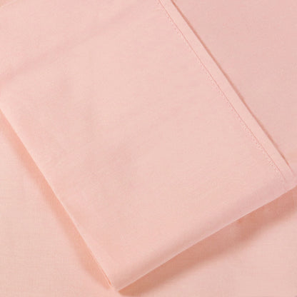 Solid Cotton Percale 2-Piece Pillowcase Set - Blush